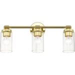 18083-02 3 Light Polished Brass Vanity Sconce-Lighting LumensWall Sconces