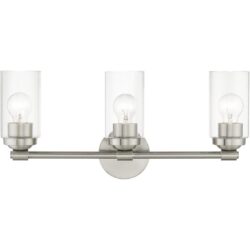 18083-91 3 Light Brushed Nickel Vanity Sconce-Lighting LumensWall Sconces