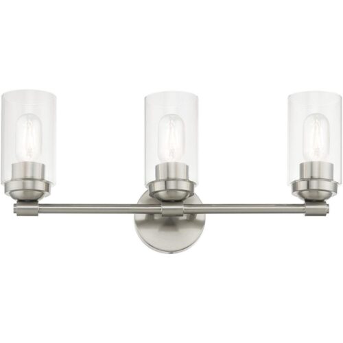 18083-91 3 Light Brushed Nickel Vanity Sconce-Lighting LumensWall Sconces