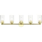 18085-02 5 Light Polished Brass Large Vanity Sconce-Lighting LumensWall Sconces