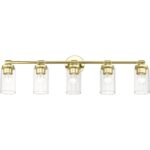 18085-02 5 Light Polished Brass Large Vanity Sconce-Lighting LumensWall Sconces