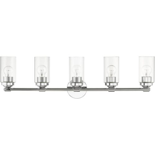 18085-05 5 Light Polished Chrome Large Vanity Sconce-Lighting LumensWall Sconces