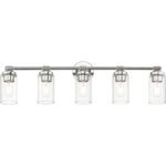 18085-05 5 Light Polished Chrome Large Vanity Sconce-Lighting LumensWall Sconces