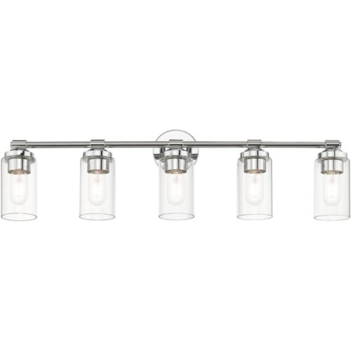 18085-05 5 Light Polished Chrome Large Vanity Sconce-Lighting LumensWall Sconces