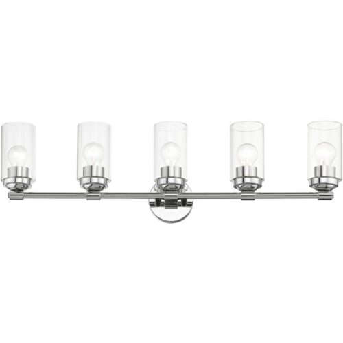 18085-05 5 Light Polished Chrome Large Vanity Sconce-Lighting LumensWall Sconces