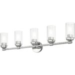 18085-05 5 Light Polished Chrome Large Vanity Sconce-Lighting LumensWall Sconces