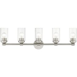 18085-91 5 Light Brushed Nickel Large Vanity Sconce-Lighting LumensWall Sconces