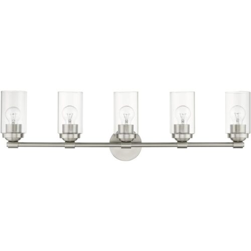 18085-91 5 Light Brushed Nickel Large Vanity Sconce-Lighting LumensWall Sconces