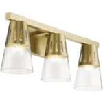 18173-08 3 Light Natural Brass Vanity Sconce-Lighting LumensWall Sconces