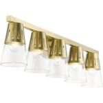 18175-08 5 Light Natural Brass Large Vanity Sconce-Lighting LumensWall Sconces