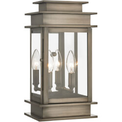 7.5 inch 2 Light VPW Outdoor Wall Lantern with Clear Glass Shade-Lighting LumensLantern