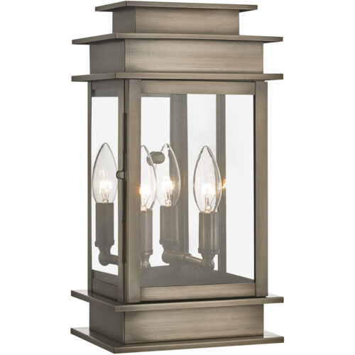 7.5 inch 2 Light VPW Outdoor Wall Lantern with Clear Glass Shade-Lighting LumensLantern