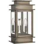 7.5 inch 2 Light VPW Outdoor Wall Lantern with Clear Glass Shade-Lighting LumensLantern