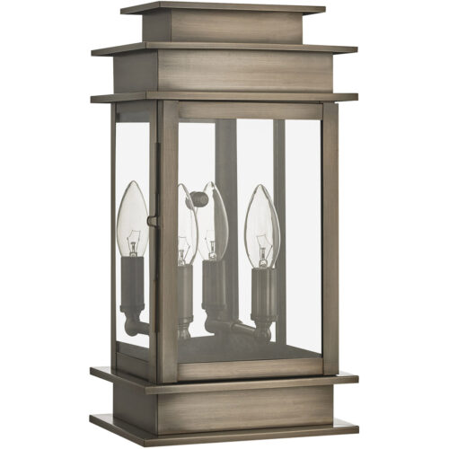 7.5 inch 2 Light VPW Outdoor Wall Lantern with Clear Glass Shade-Lighting LumensLantern