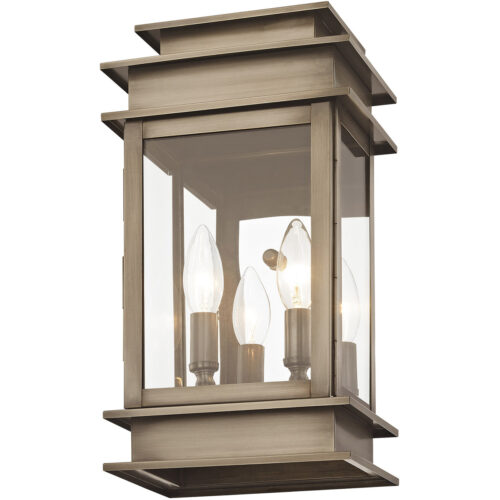 7.5 inch 2 Light VPW Outdoor Wall Lantern with Clear Glass Shade-Lighting LumensLantern