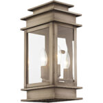 7.5 inch 2 Light VPW Outdoor Wall Lantern with Clear Glass Shade-Lighting LumensLantern