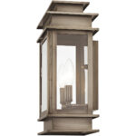 7.5 inch 2 Light VPW Outdoor Wall Lantern with Clear Glass Shade-Lighting LumensLantern