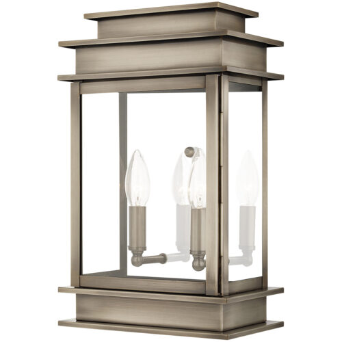 9.5 inch 2 Light VPW Outdoor Wall Lantern with Clear Glass Shade-Lighting LumensLantern