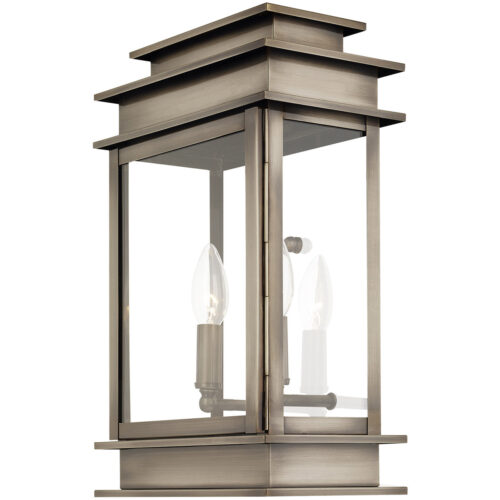 9.5 inch 2 Light VPW Outdoor Wall Lantern with Clear Glass Shade-Lighting LumensLantern