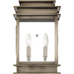 9.5 inch 2 Light VPW Outdoor Wall Lantern with Clear Glass Shade-Lighting LumensLantern