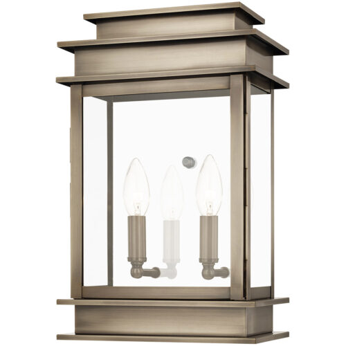 9.5 inch 2 Light VPW Outdoor Wall Lantern with Clear Glass Shade-Lighting LumensLantern