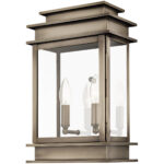 9.5 inch 2 Light VPW Outdoor Wall Lantern with Clear Glass Shade-Lighting LumensLantern