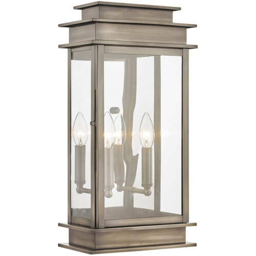 9.5 inch 2 Light VPW Outdoor Wall Lantern with Clear Glass Shade-Lighting LumensLantern