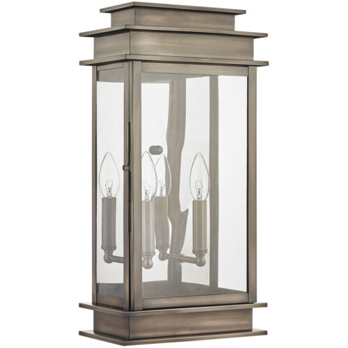 9.5 inch 2 Light VPW Outdoor Wall Lantern with Clear Glass Shade-Lighting LumensLantern