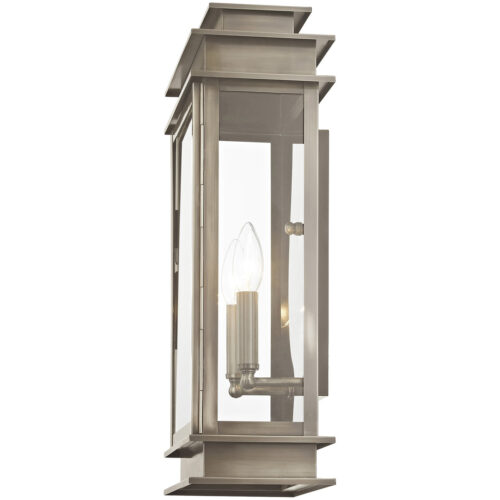 9.5 inch 2 Light VPW Outdoor Wall Lantern with Clear Glass Shade-Lighting LumensLantern