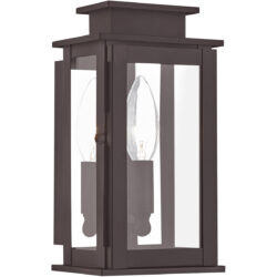 4.75 inch 1 Light Bronze Outdoor Wall Lantern with Clear Glass Shade-Lighting LumensLantern