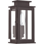 4.75 inch 1 Light Bronze Outdoor Wall Lantern with Clear Glass Shade-Lighting LumensLantern