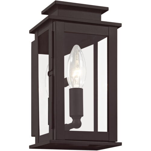 4.75 inch 1 Light Bronze Outdoor Wall Lantern with Clear Glass Shade-Lighting LumensLantern