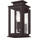 4.75 inch 1 Light Bronze Outdoor Wall Lantern with Clear Glass Shade-Lighting LumensLantern