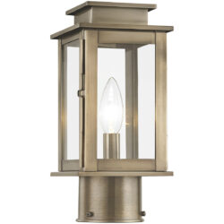 4.75 inch 1 Light VPW Outdoor Post Lantern with Clear Glass Shade-Lighting LumensLantern