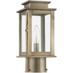 4.75 inch 1 Light VPW Outdoor Post Lantern with Clear Glass Shade-Lighting LumensLantern