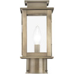 4.75 inch 1 Light VPW Outdoor Post Lantern with Clear Glass Shade-Lighting LumensLantern