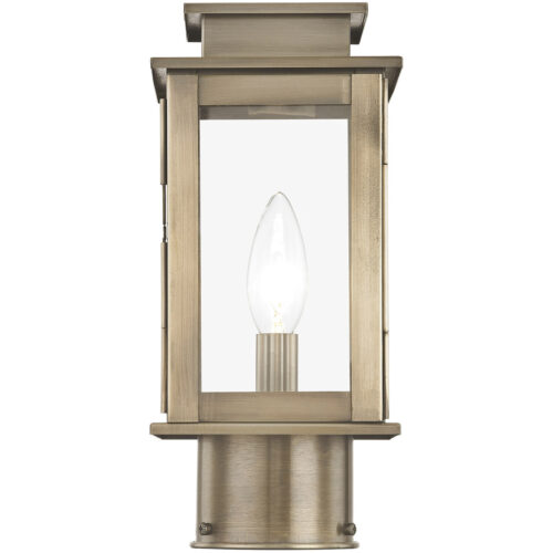 4.75 inch 1 Light VPW Outdoor Post Lantern with Clear Glass Shade-Lighting LumensLantern