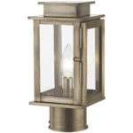 4.75 inch 1 Light VPW Outdoor Post Lantern with Clear Glass Shade-Lighting LumensLantern