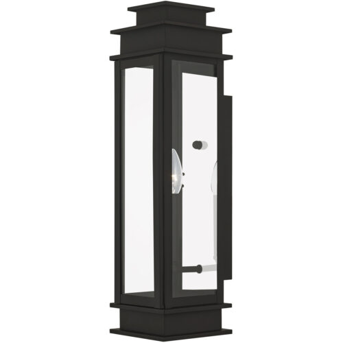 5.25 inch 1 Light Bronze Outdoor Wall Lantern with Clear Glass Shade-Lighting LumensLantern