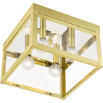 20589-12 4 Light Satin Brass Flush Mount-Lighting LumensBath/Flush Mounts