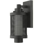 5 inch 1 Light Textured Black Wall Lantern Pendant Lighting Fixture with Opal White Glass Shade-Lighting LumensLantern