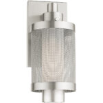 5 inch 1 Light Brushed Nickel Wall Lantern Pendant Lighting Fixture with Opal White Glass Shade-Lighting LumensLantern