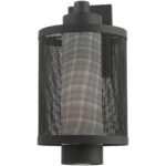 9 inch 1 Light Textured Black Wall Lantern Pendant Lighting Fixture with Opal White Glass Shade-Lighting LumensLantern