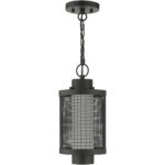 1 Light Textured Black Pendant with Opal White Glass Shade-Lighting LumensPendant Lights