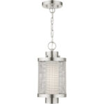 1 Light Brushed Nickel Pendant with Opal White Glass Shade-Lighting LumensPendant Lights