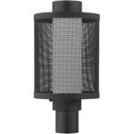 1 Light Texture Black Post Light with Opal White Glass Shade-Lighting LumensOutdoor Wall Lights