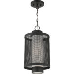 1 Light Textured Black Pendant with Opal White Glass Shade-Lighting LumensPendant Lights