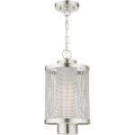 1 Light Brushed Nickel Pendant with Opal White Glass Shade-Lighting LumensPendant Lights