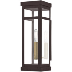 5 inch 1 Light Bronze Outdoor Wall Lantern with Clear Glass Shade-Lighting LumensLantern