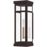 5 inch 1 Light Bronze Outdoor Wall Lantern with Clear Glass Shade-Lighting LumensLantern